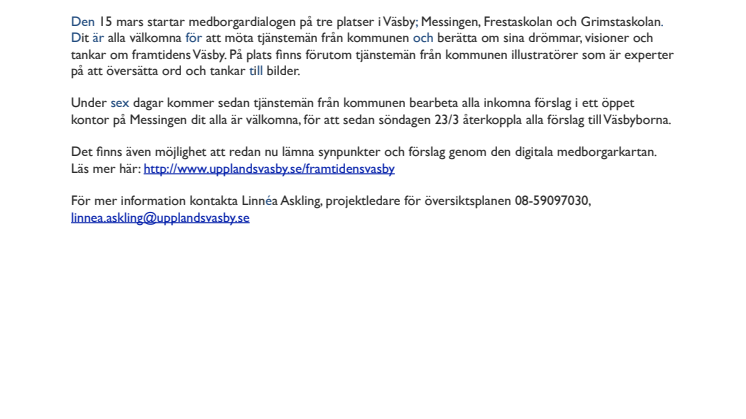 Väsbyborna formar framtidens Väsby