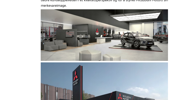 Mitsubishi introduserer nytt globalt forhandlerdesign