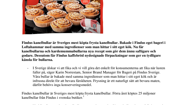 Findus bullar blir ännu godare och påsarna får nytt utseende
