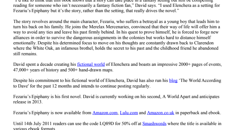 The Ultimate Fantasy: UK Author Hopes to Spread a Little Magic with His Debut Novel