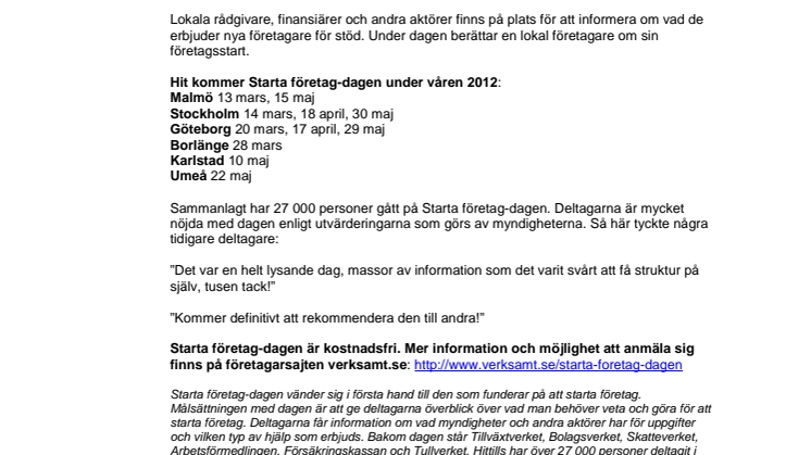 Uppskattad snabbkurs i att starta företag