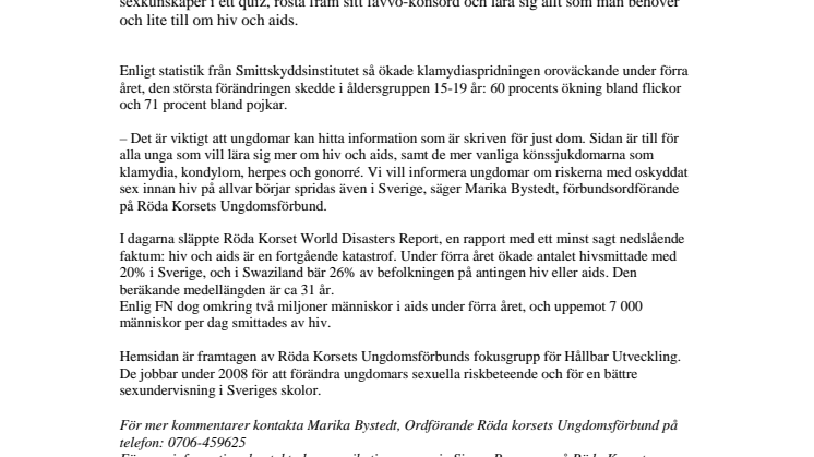 Röda Korsets Ungdomsförbund vill ha bättre sex!