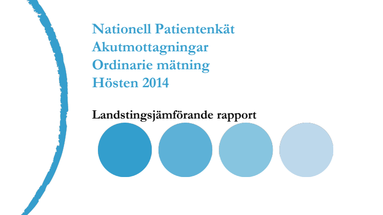 Nationell patientenkät för akutmottagningar 2014