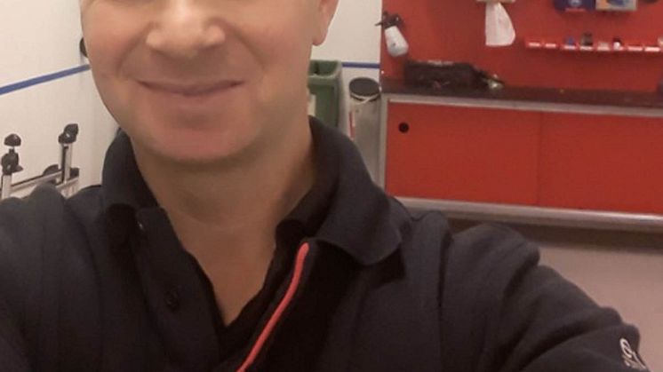 Fyrabarnspappan Mats Nyrén, 45, från Segersta, är verkstadschef för den nya verkstaden i Söderhamn. 