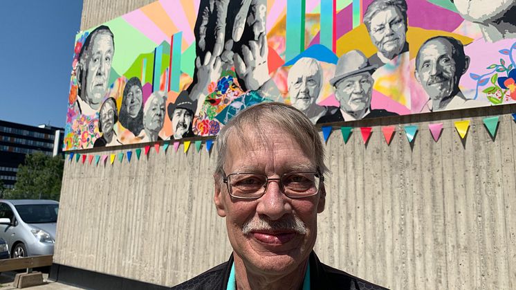 Ulf Hansson, en av seniorerna som skapat Seniorernas konst i Fittja