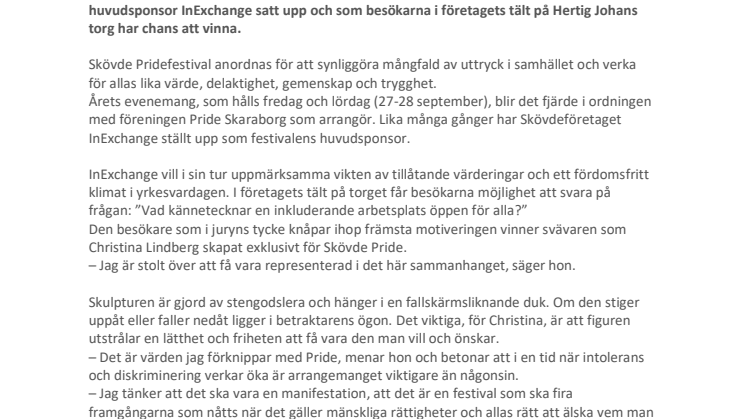Svävande pris som hyllar Pride