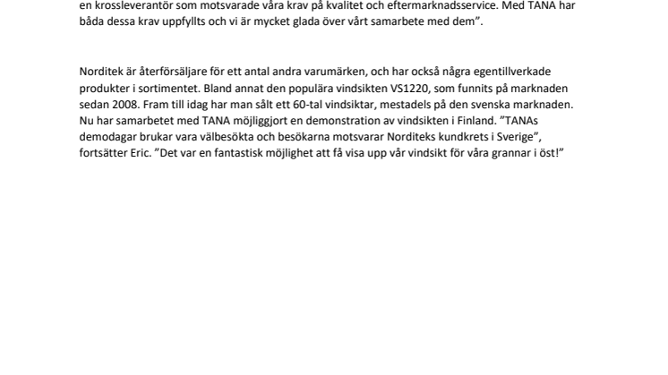 Norditek blickar österut