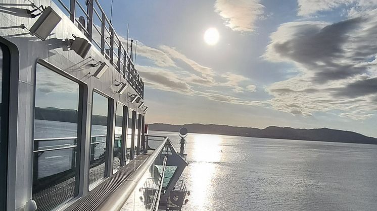 Havila Capella leaving Bergen