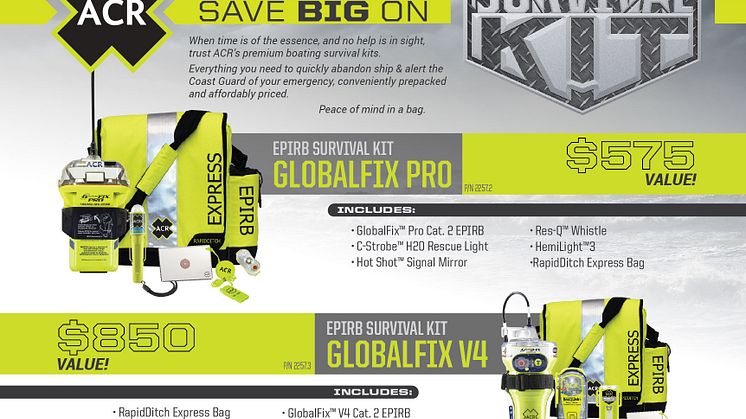 Image - ACR Electronics - ACR Electronics Survival Kits