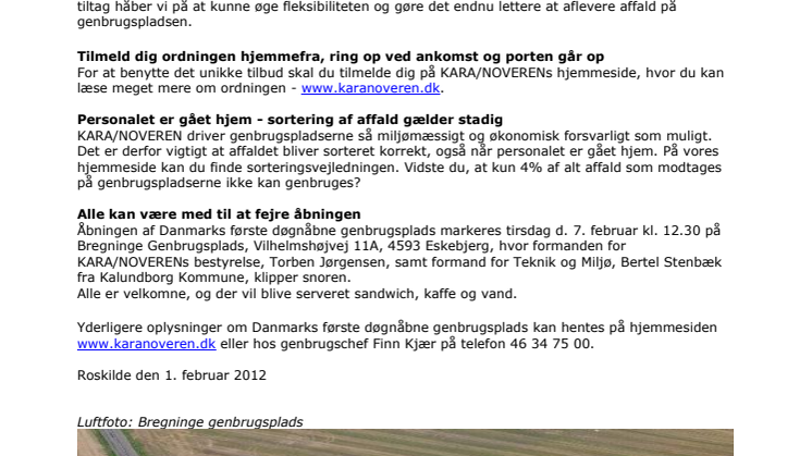 Aflevér affald døgnet rundt på Danmarks første døgnåbne genbrugsplads