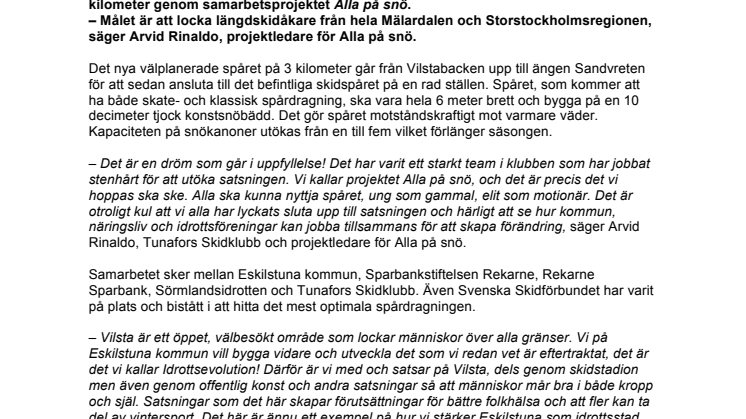 ​Nytt Eskilstunaprojekt ska ge snö åt alla