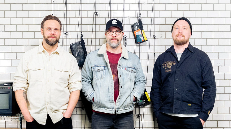 Från vänster: Mathias Näslund, Andreas Näslund och Rasmus Åhrberg utgör teamet bakom CRDBAG.