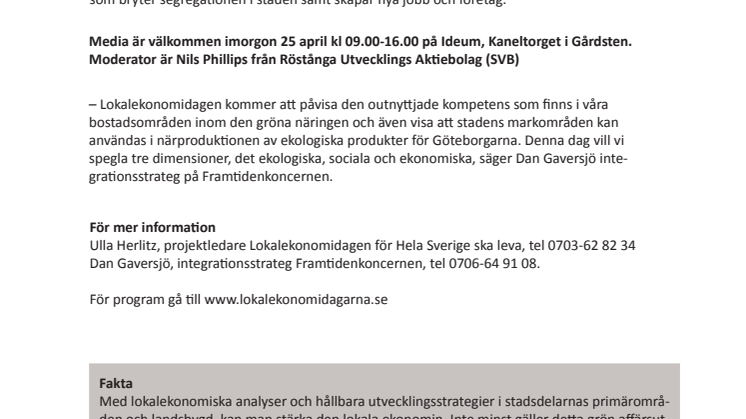 Lokal ekonomi skapar jobb och nya företag