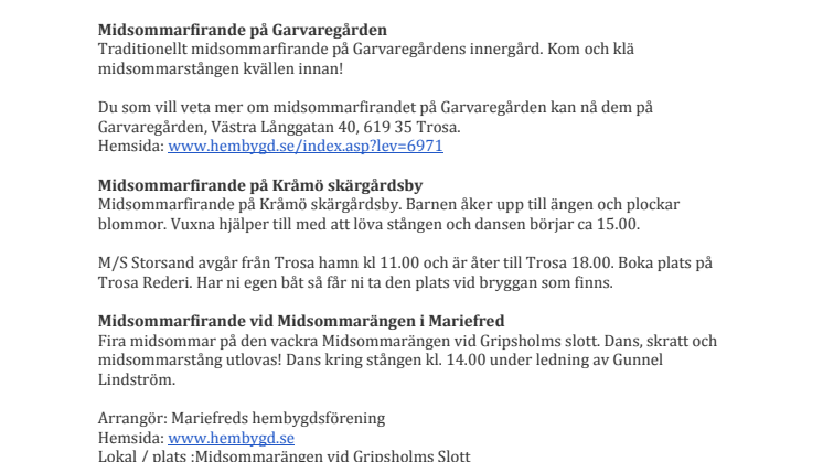 Fira midsommar på Gröna Kusten