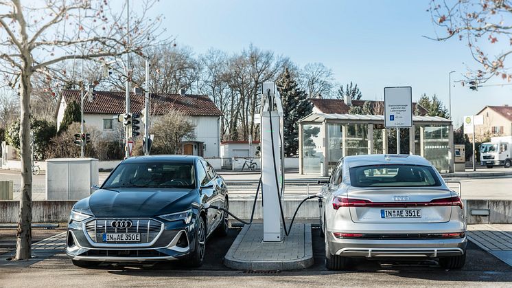 Audi opladningsinfrastruktur på fabrikslokationer