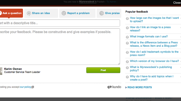 Mynewsdesk launches a new Customer Support Forum!