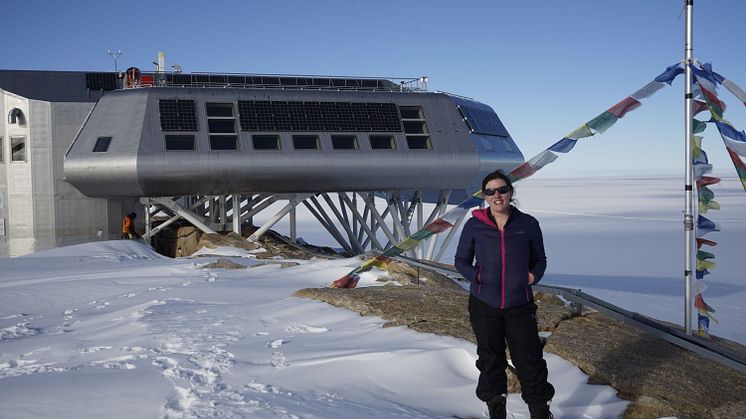 Dr Kate Winter at the Princess Elisabeth Antarctica Research Station