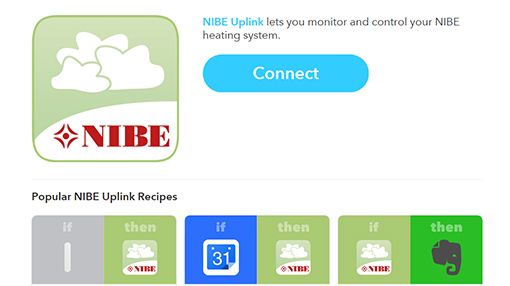 NIBE och IFTTT