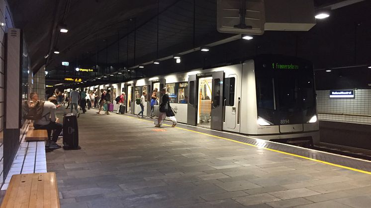 NYTT SIGNALSYSTEM: Det nye signalsystemet for T-banen legger til rette flere og enda mer presise avganger. Sporveien som driver T-banen starter nå arbeidet med å anskaffe signalsystemet