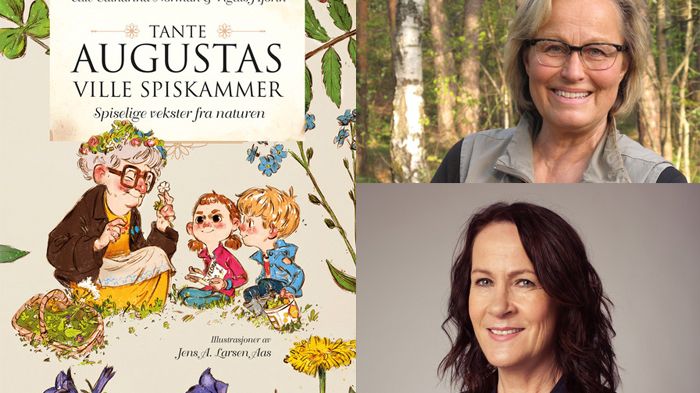 Den eksentriske tante Augusta tar gjerne med barn ut i skogen på leting etter blåklokker og geitrams. Edle Catharina Norman og Vigdis Hjorth har skrevet en bok for barn om spiselige planter i skog og mark.