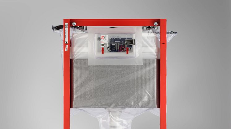 TECEs WC-fixtur med Safetybag förenklar installationen eftersom tätskiktet sitter förmonterat på fixturen.