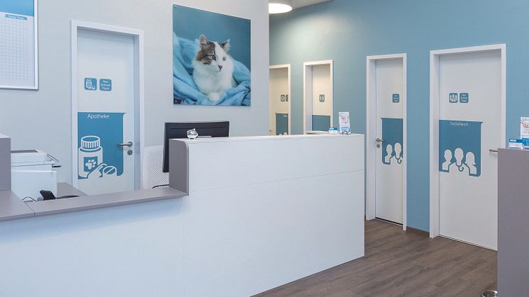 Empfangsbereich einer Activet-Tierarztpraxis