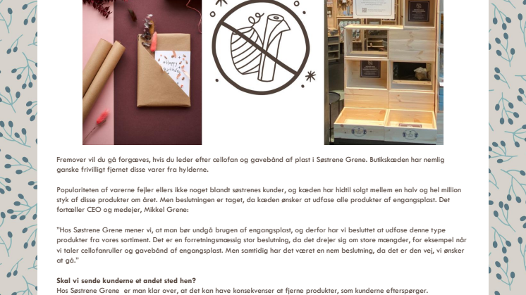 Pressemeddelelse_Søstrene Grene fjerner cellofan og gavebånd af engangsplast fra hylderne_NY.pdf