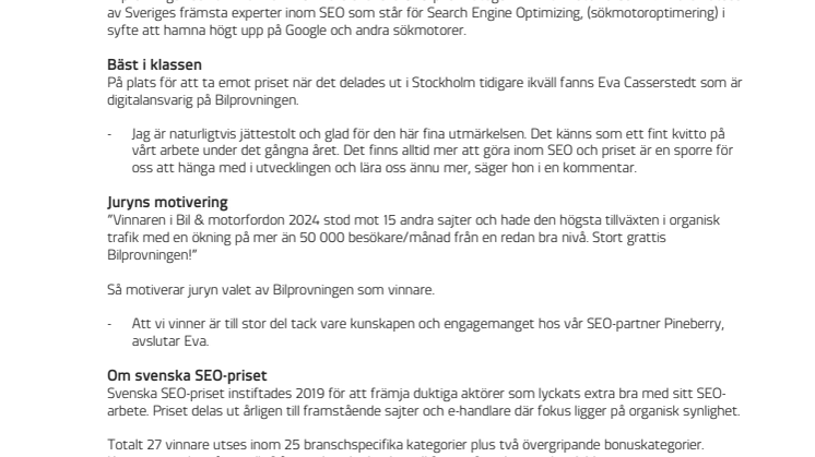 Pressinfo_Bilprovningen vinner svenska SEO_priset 2024.pdf