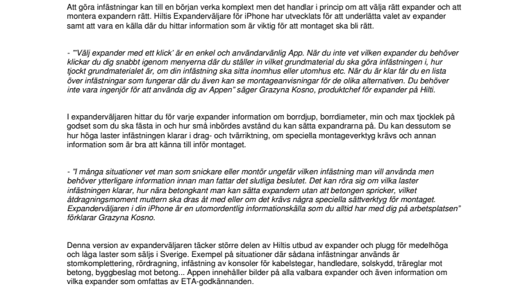  Expanderväljare i din iPhone - Välj expander med ett klick