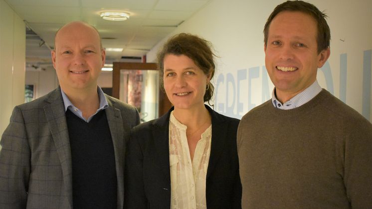 Anders Solem (Enova), Katharina Bramslev (Grønn Byggallianse) og Carl Henrik Borchsenius (Norsk Eiendom).
