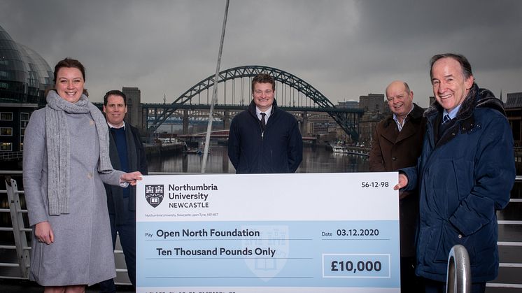 L-R Dr Hannah Hesselgreaves, Vince Robson, Dr Matt Sutherland, Northumbria, Colin Hewitt and Richard Swart, ONF