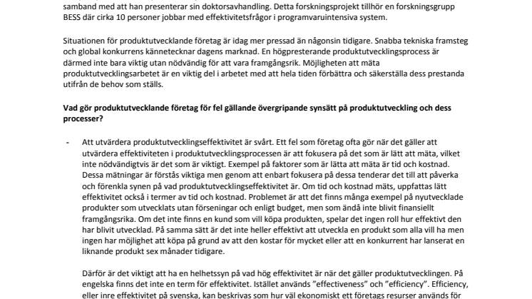 Mät inte bara det enklaste