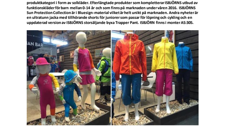 ISBJÖRN lanserar efterlängtad kollektion med solkläder på Outdoor-mässan i Tyskland