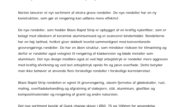 Ekstra grove rondeller til effektiv rengøring
