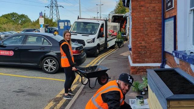 Harlington station garden event