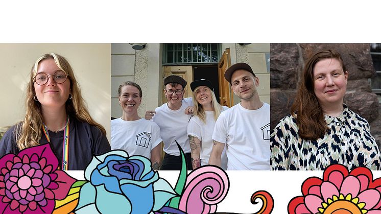 Mathilda Brink, projektledare, Jinn Ohlson med kollegor från House of Colors och Raisa Pennanen, producent på Kulturhuset Kåken.