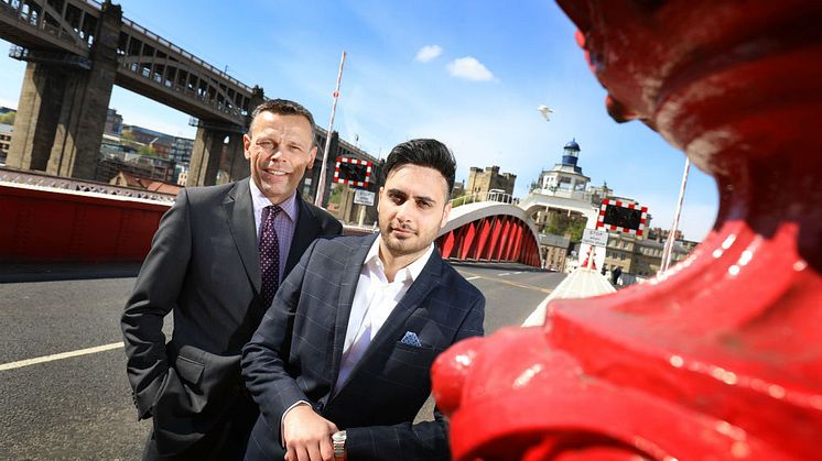 Northumbria's Enterprise Manager Graham Baty (left) with graduate start-up Hasan Hamid