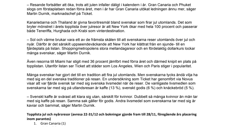 Dubbelt så många svenskar firar jul i New York i år