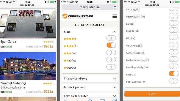 Nu är det enklare att jämföra och hitta hotell i din mobiltelefon