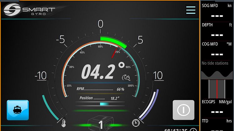 Image - YANMAR - Data from Smartgyro stabilizers can now be integrated with the latest Simrad® multifunction displays (screenshot)