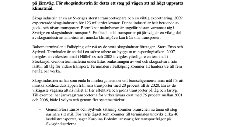 Skogsindustrin satsar för att minska utsläppen