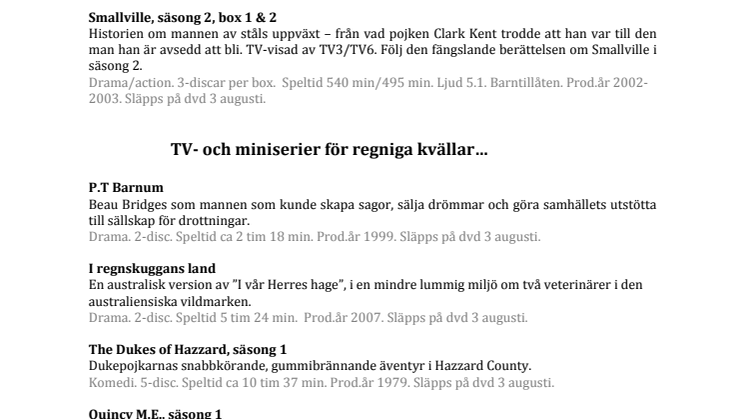 Aktuellt i augusti på DVD/BD från PAN Vision & Folkets Bio 