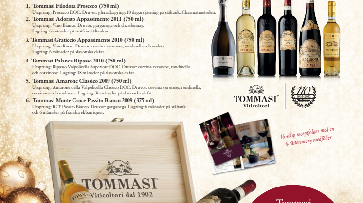 Tommasi jubileumslåda - kommer i beställningssortimentet den 20 november!