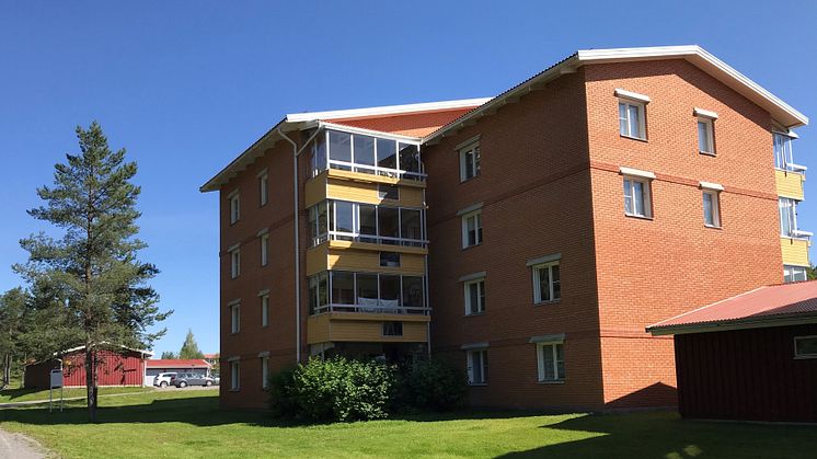 Fastigheten Bakplåten 1 i Torvalla, Östersund, är en av de fastigheter som Riksbyggen kommer att förvalta åt Niam.
