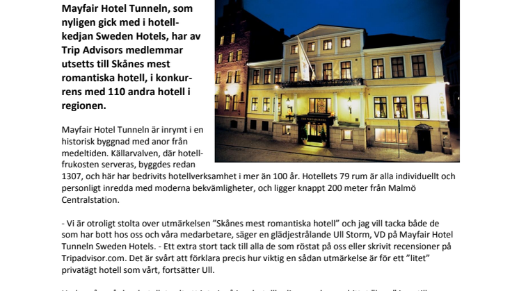 Skånes mest romantiska hotell är ett Sweden Hotel!