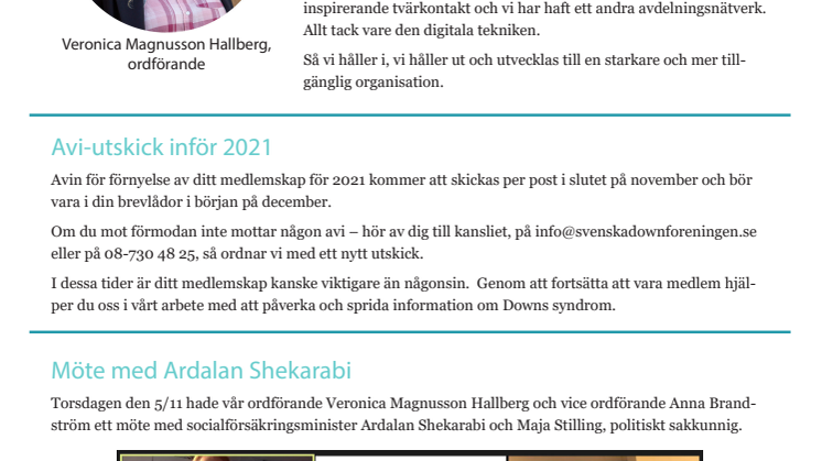 Medlemsbrev nr 5, november 2020