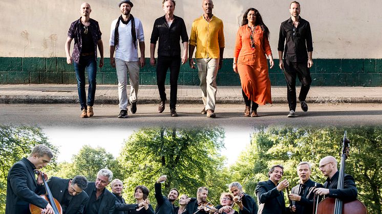 Tarabband och Musica Vitae möts i Växjö Konserthus 23 mars. Foto: Sabry Khaled (Tarabband), Alexander Mahmoud (Musica Vitae)