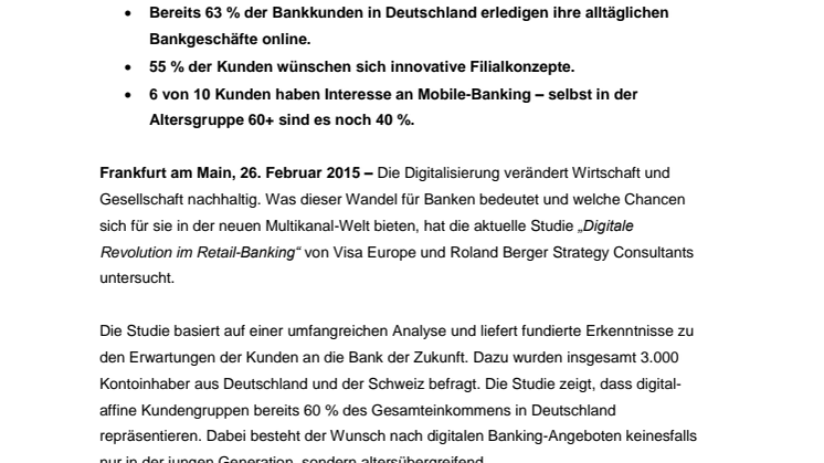 Bankkunden in Deutschland: digital-affin und offen für Innovationen