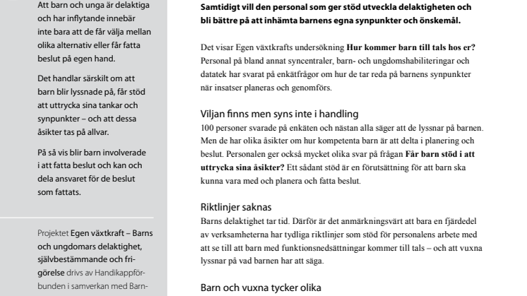 Långt kvar innan barn kommer till tals