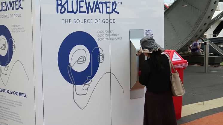 Visitors to the Volvo Ocean Race Village in Auckland are getting to taste taste water as pure as nature intended thanks to Bluewater as well as slash the need for single use plastic bottles